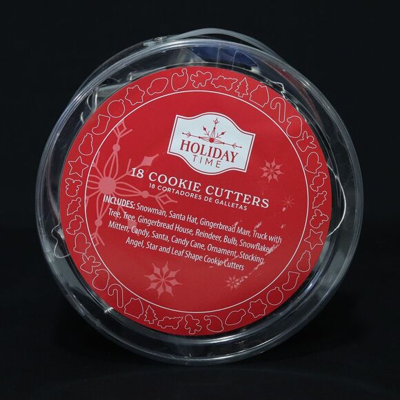 Holiday Time 18 piece Christmas Cookie Cutter Set Metal Angel, Reindeer Star NEW - Picture 5 of 6